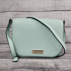 Kate Spade Newbury Lane Carsen In Grace Blue Saffiano Leather Crossbody Bag